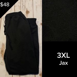 LuLaRoe Jax Pants Solid Black 3XL